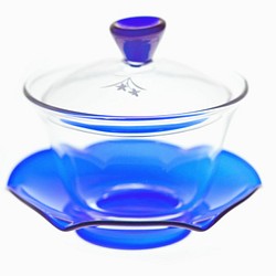 美色-彩荷蓋碗（寶藍-蘭） 第1張的照片