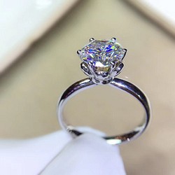 オーダーメイド 鑑別書付き リング k18 ゴールド 2ct モアサナイト 高品質 - 指輪・リング