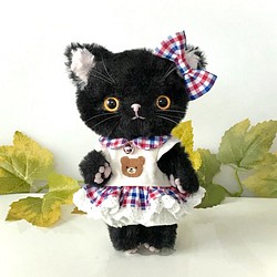 愛おしい仔猫 ねこ ぬいぐるみ ハンドメイド 海外作家様 テディベア