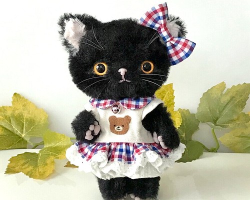 「子猫ちゃん（黒猫）」テディベア No.013 ぬいぐるみ