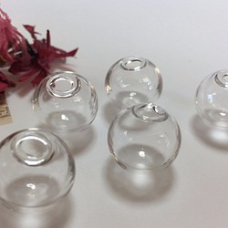 ガラスドーム　16ｍｍ　5個　ガラスボール 1枚目の画像
