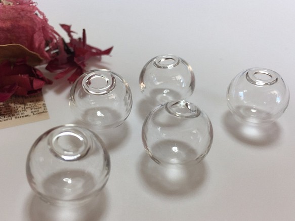 ガラスドーム　16ｍｍ　5個　ガラスボール 1枚目の画像