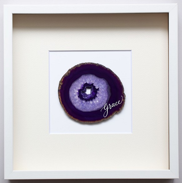 Wall letter◇grace／Wall decor／calligraphy agate slice 1枚目の画像
