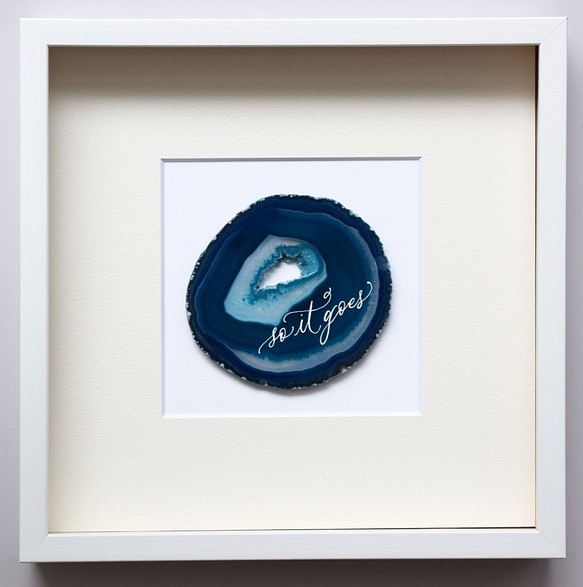 Wall letter◇so it goes／Wall decor／calligraphy agate slice 1枚目の画像