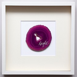 Wall letter◇bright／Wall decor／calligraphy agate slice 1枚目の画像