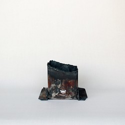 鉄の 植木鉢カバー  プランターカバー 125×125　希少部位　溶断  D1 1枚目の画像