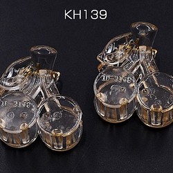 KH139 20個 バンスクリップ チェリー 25×27mm ヘアアクセサリー クリアシャンパン 5X【4ヶ】 1枚目の画像