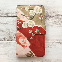 手帳型スマホケース「十二単と梅の花」iPhone/Android対応 1枚目の画像