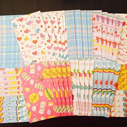 カラフルでPOPなポチ袋&ミニ封筒♫6種60枚セットっ♡♡♡ 1枚目の画像