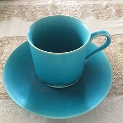 青の器   コーヒーカップ&ソーサー 1枚目の画像