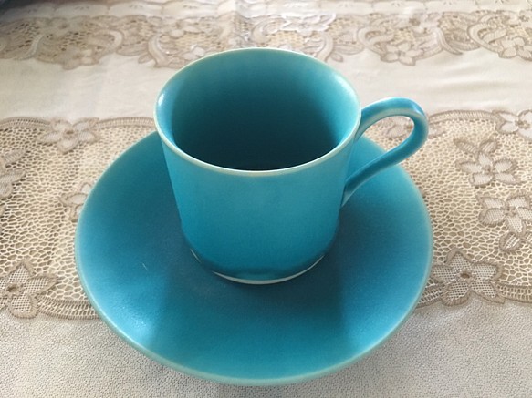 青の器   コーヒーカップ&ソーサー 1枚目の画像