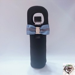 ペットボトルケース　ペットボトルカバー　水筒ケース　水筒カバー　#0044(バックルBIGりぼん☆スワロ) 1枚目の画像