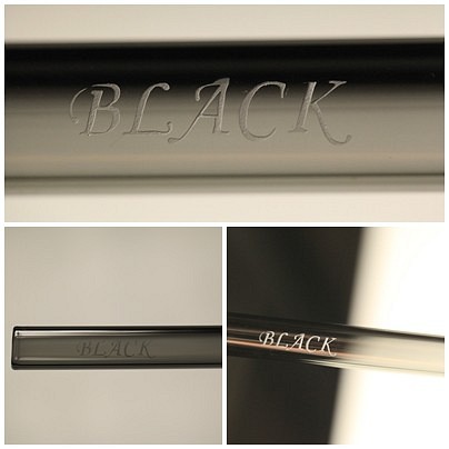 黒いガラスピペット手レタリング水滴斜め口絶妙な技量美しいディープ 1枚目の画像