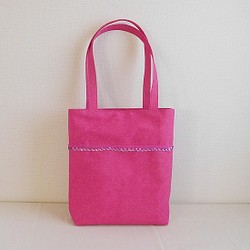 ピンクローズ スパンコール付きバッグ 1枚目の画像