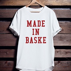 バスケTシャツ「MADE IN BASKE」 1枚目の画像