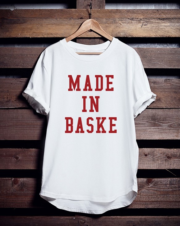 バスケTシャツ「MADE IN BASKE」 1枚目の画像