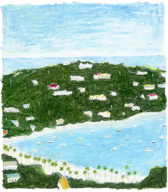 「夏の島」　A4ポスター 1枚目の画像