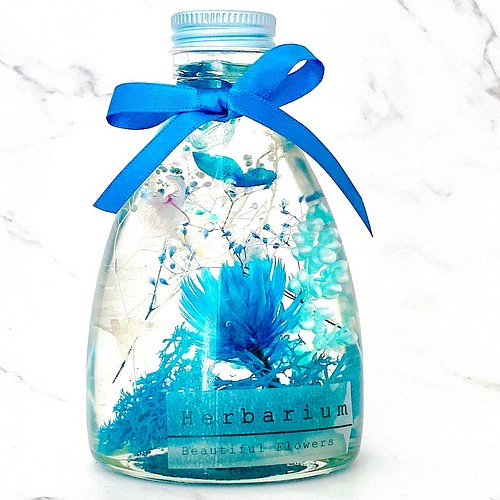 海♡ブルー♡コチ瓶ハーバリウム フラワー・リース しろぽん 通販 