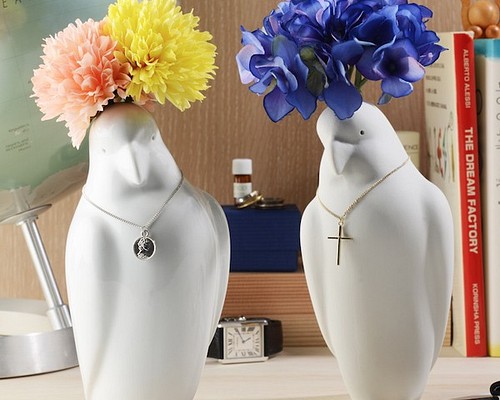 送料無料＞オウムの花瓶 / Parrot Vase（ 鳥 バード 花器 一輪挿し