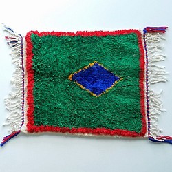 モロッコ　ラグ　カーペット 　絨毯　green 1枚目の画像
