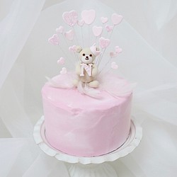 マーブルベビーケーキ(ピンク♡) / クレイケーキ 1枚目の画像