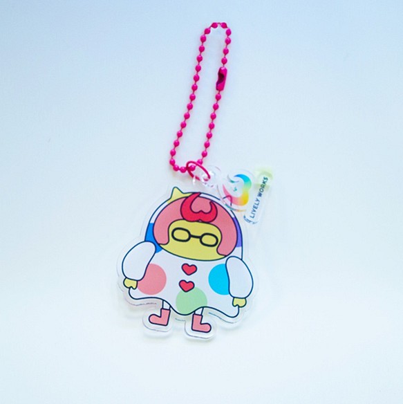 なんかかわいいやつら アクリルキーホルダー ピンク キャラクター祭19 その他雑貨 Lively Works 通販 Creema クリーマ ハンドメイド 手作り クラフト作品の販売サイト