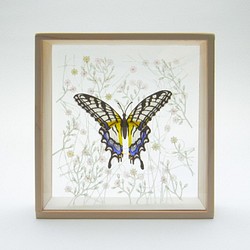 蝶と小花のペーパークラフト 1枚目の画像
