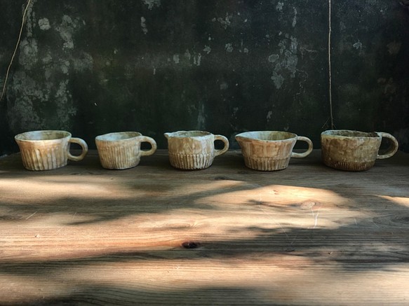 「咖啡牛奶-半二」竹土石山 竹土系列 牛奶壺 茶海 咖啡下壺 拿鐵 花茶 角錐身體 第1張的照片