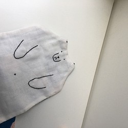 北極熊長長的日本二重紗小汗巾 第1張的照片