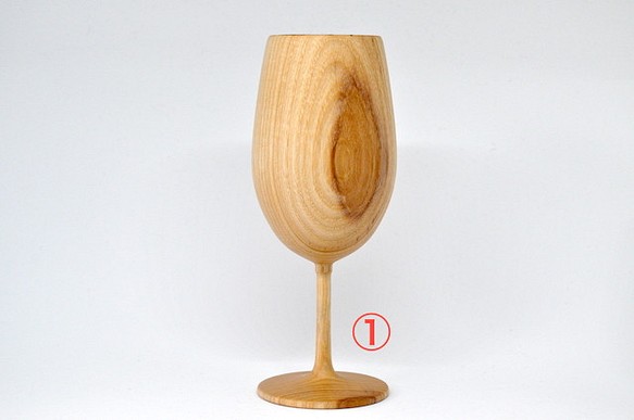 木のワイングラス①（アオダモ） 1枚目の画像