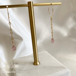 天然石士多啤梨耳環 （14k 注金耳針） Strawberry gemstone earrings (14k gold) 第1張的照片