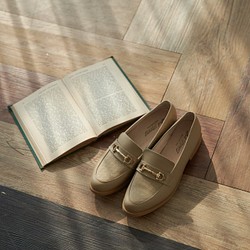 【英格蘭風】台灣作る鞋 英格蘭紋  奶茶色 第1張的照片