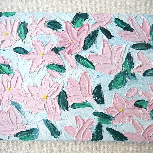 FLOWER-E//キャンバス アクリル絵画 抽象画 インテリア モダンアート