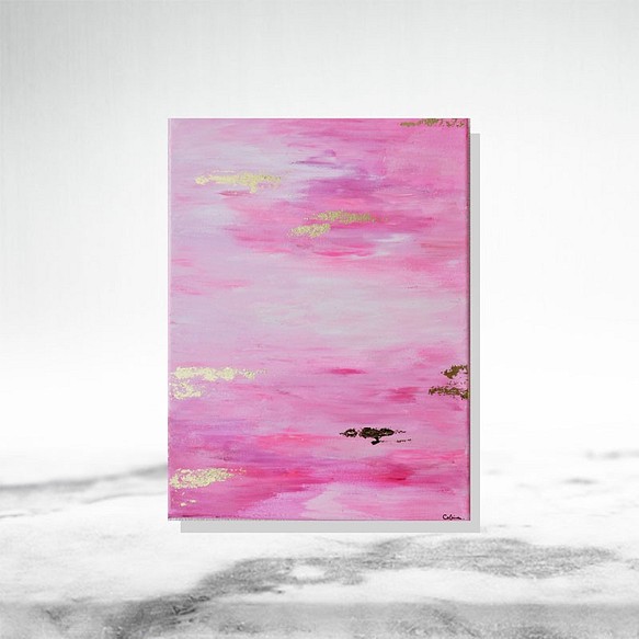 KIMPAKU-F//モダンアート キャンバス ピンク 抽象画 アクリル 絵画