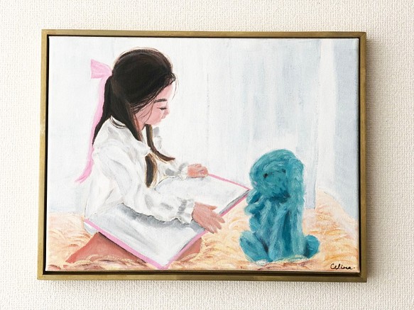 Girl-B//絵画 アート 抽象画 キャンバス インテリア アクリル絵の具 女の子 少女 アートパネル 印象派