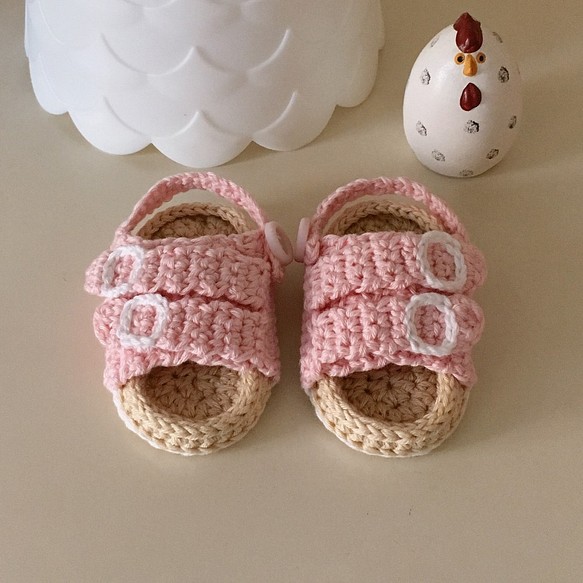 手工訂製新生兒寶寶鞋(粉紅色) 第1張的照片