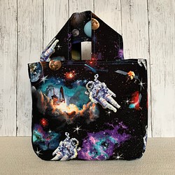 宇宙遊泳　お買い物バッグ（小） 1枚目の画像