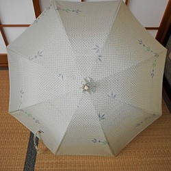 反物から草花織出し日傘（傘袋付） 1枚目の画像