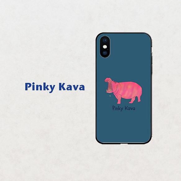 【Pinky Kava】インディゴブルー  スマホケースiphone android ほぼ全機種対応 1枚目の画像