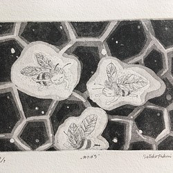 みつばち - 銅版画 -  Honeybee - etching aquatint 1枚目の画像