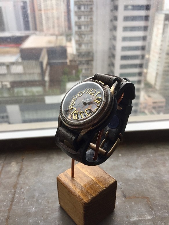 千斤頂Ⅱ組合固體棕色錶盤×藍黑色帶（為了產品） 第1張的照片