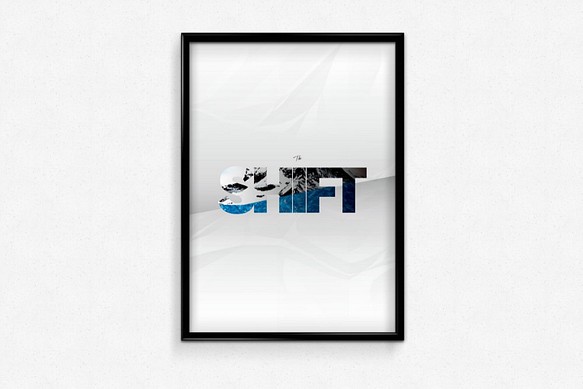 タイポグラフィポスター　アートポスター「The SHIFT」A3上質紙 1枚目の画像