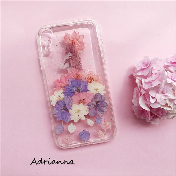 ドレス Iphone14 Se Xperia5iii Galaxys22 押し花ケース スマホケース Iphoneケース スマホケース カバー Adrianna 通販 Creema クリーマ ハンドメイド 手作り クラフト作品の販売サイト