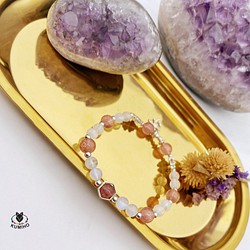流年手鍊-lucky-草莓晶，白月光，925純銀飾 第1張的照片