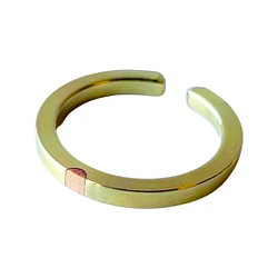 ear cuff 01 Tg ｲﾔｰｶﾌ 2way 指輪　リング　真鍮　木製　アクセサリー 1枚目の画像
