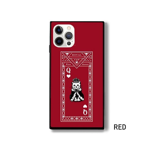 Iphone13 猫 ねこ 強化ガラス トランプ 女王 Queen Iphoneケース スマホケース イラスト Iphoneケース カバー Key Graffiti 通販 Creema クリーマ ハンドメイド 手作り クラフト作品の販売サイト