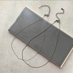 【176】〜ステンレス製〜3way silverchain necklaces 1枚目の画像