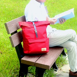 【KOPER】Solid Heart Bag-Single Button Casual Backpack Passion Red 1枚目の画像