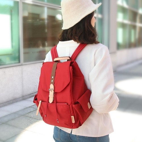 KOPER】Light Sweet Caramel-Classic Lovely Backpack Wine Red (Mad