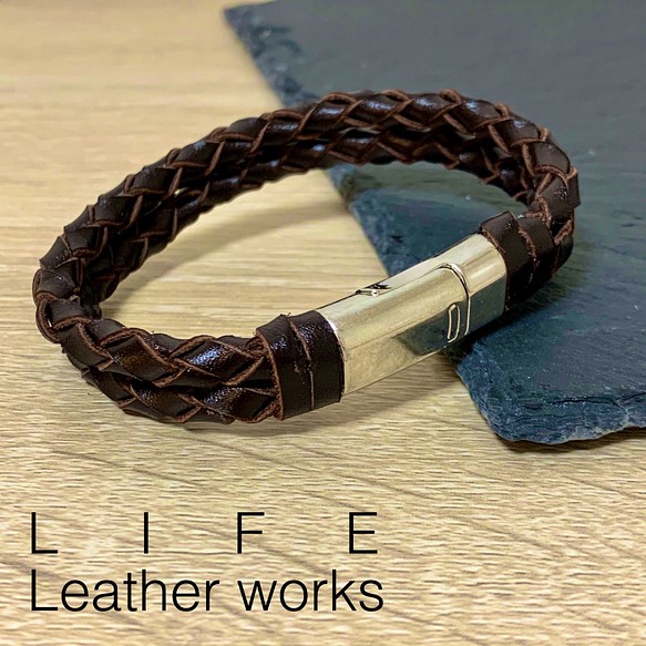 姫路レザー ブレスレット LIFE Leather works 1枚目の画像